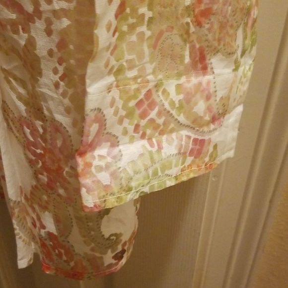 Semi sheer button down blouse - Picture 3 of 4